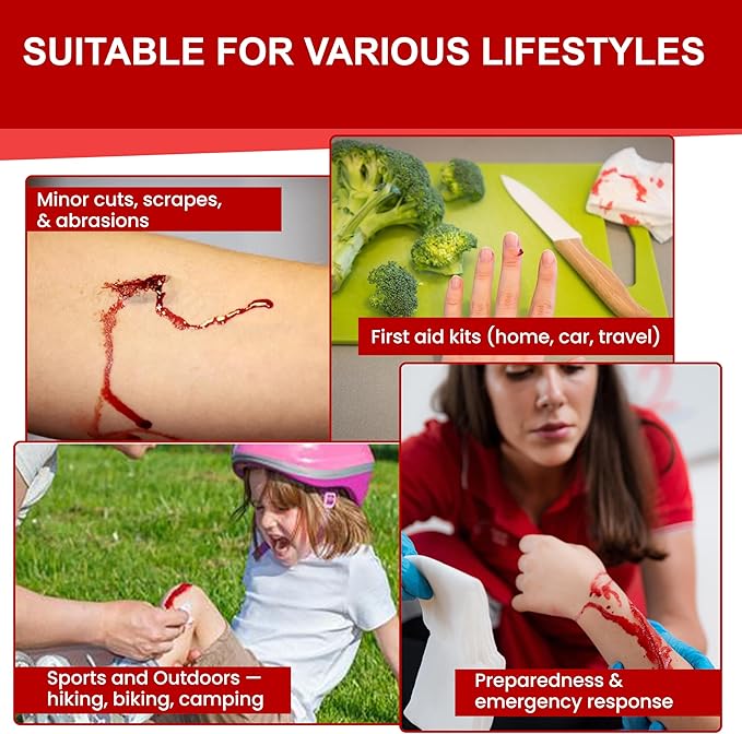 Responder First Aid Powder- FDA Cleared for Use in First-Aid Situations,Plant-Based, Instantly Stops Bleeding - Essential for Camping Safety, Survival Equipment