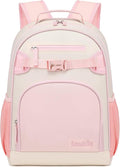 Lightweight Cute Kids Backpack for School Kindergarten Elementary Backpacks for Gilrs ages 6-8-10 (Pink Cream)