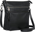 HESHE Crossbody Bags for Women Leather Handbags Designer Shoulder Purse with Pockets Satchel Purse Travel Bag