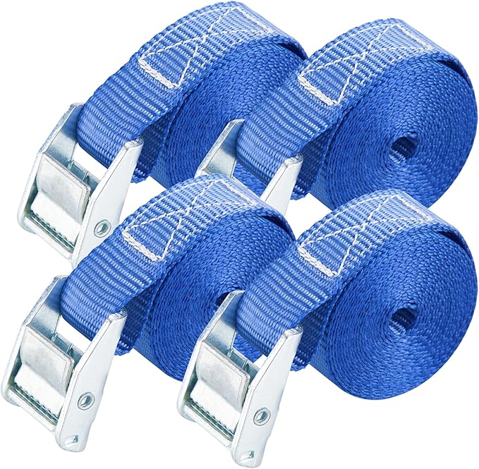 Cartman 1" x 12' Lashing Straps Up To 600lbs,4pk Blue
