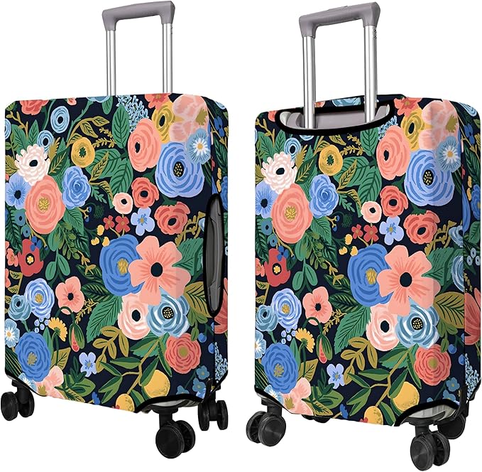 Travel Luggage Cover Suitcase Protector Fits 18-32 Inch Wheel Covers PatternedTravel Related Items Flower Luggage Protector Elastic XL