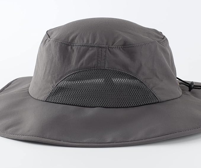 Home Prefer UPF50+ Mens Sun Hat Wide Brim Fishing Hat for Men UV Protection Womens Beach Bucket Hat for Golf Hiking Gardening