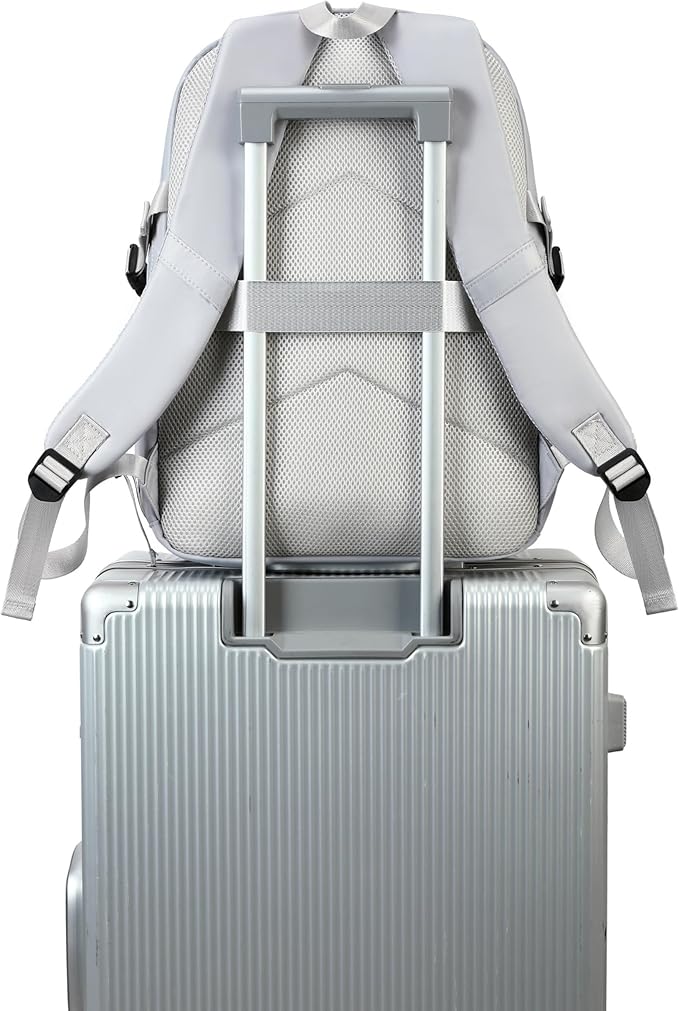 Girls Backpack Stylish Schoolbag Set for College or High Student Laptop Backpack for Women Grey