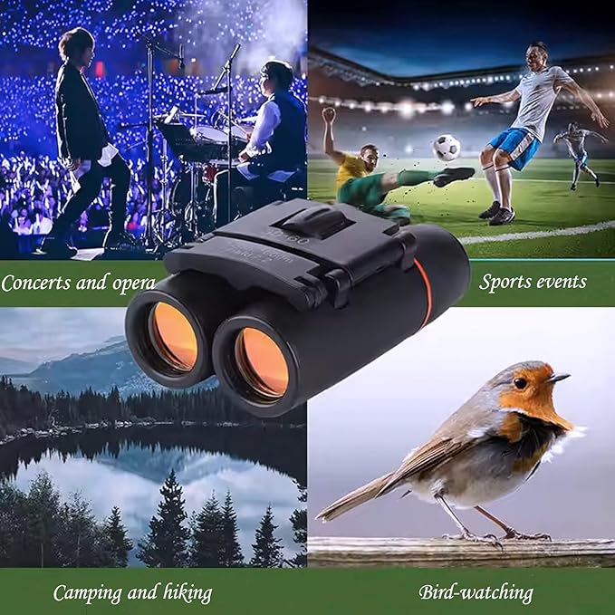 Binoculars with Phone Adapter for Adults, Compact Pocket Travel Binocular for Bird Watching Concert Theater Opera High Powered Electronics Cruise Ship Essentials Norwegian Alaska Hiking Camping Gear