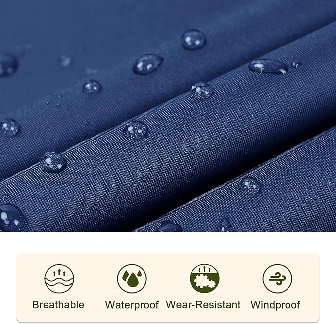 SaphiRose Rain Poncho Jacket Coat Hooded for Adults with Pockets