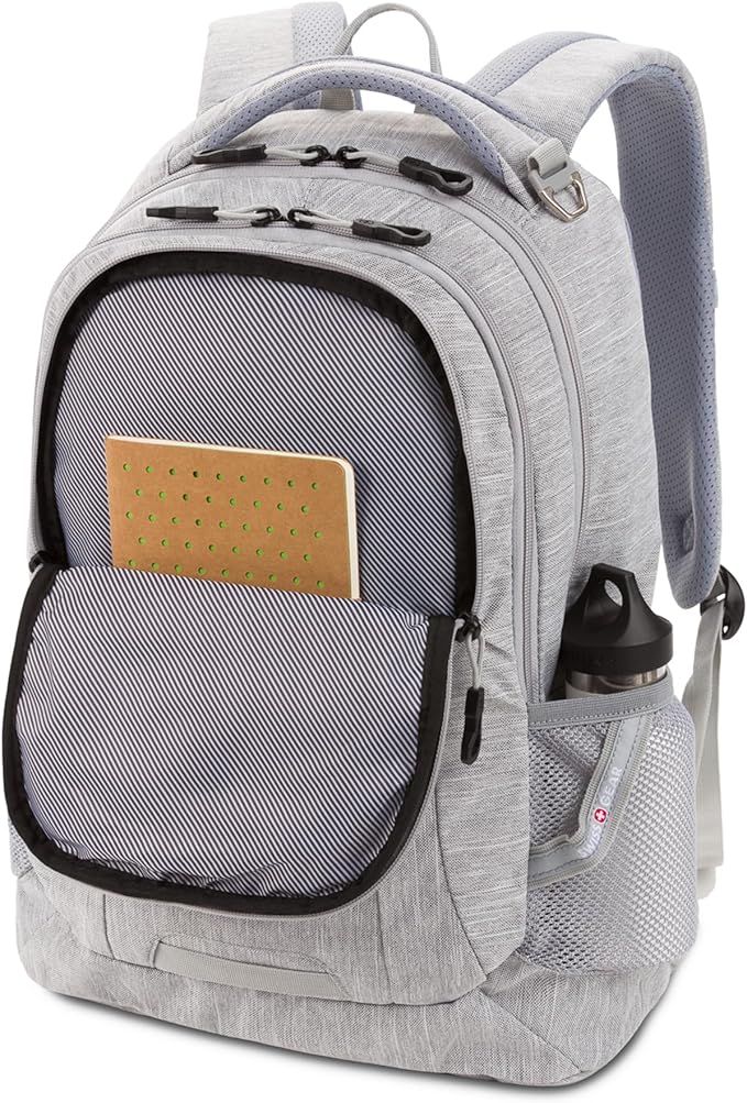 SwissGear Cecil 5505 Laptop Backpack, Light Grey, 18-Inch