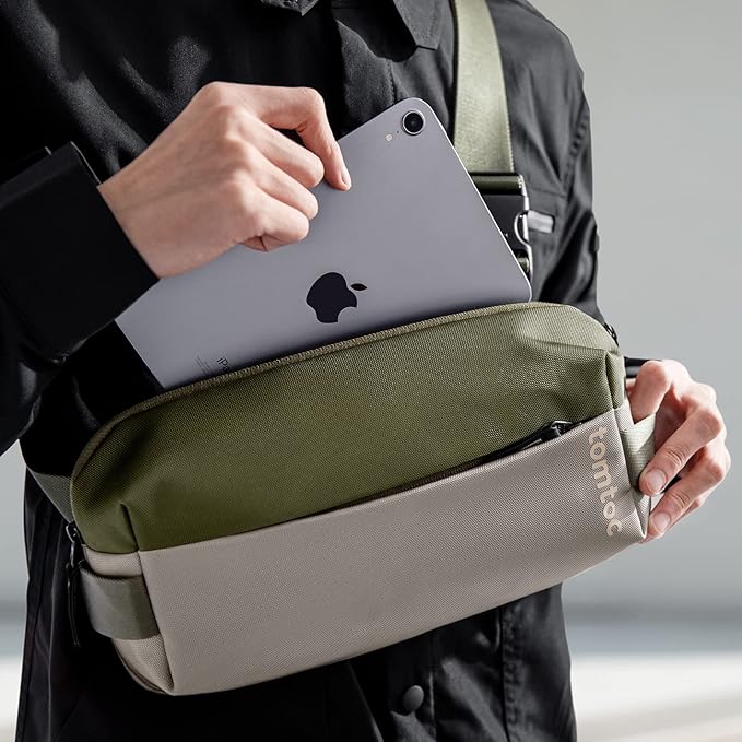 tomtoc Compact EDC Sling Bag, Minimalist Chest Shoulder Backpack Crossbody Bag for Men Women, Lightweight Carry Casual Bag