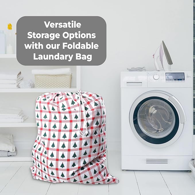 Urban Villa Laundry Bag Canvas|Dirty Clothes Travel Laundry Bag|Machine Washable|Reusable College Hostel Hamper Liner Bag for Garments Delicates Drawstring Closure 1 Pack Tree Print|Size 28X36 Inches