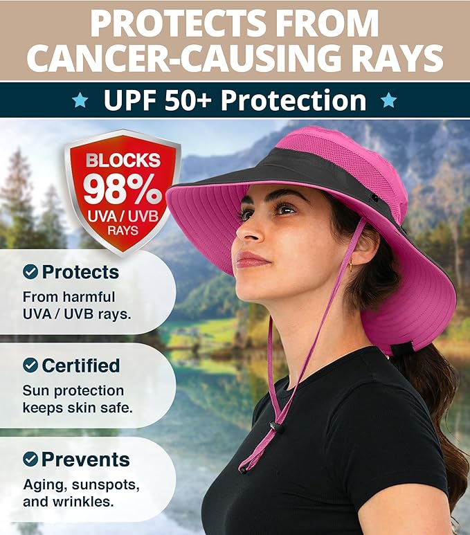 GearTOP Safari Sun Hat for Men and Sun Hats for Women UV Protection UPF 50+ Hiking, Gardening, Fishing