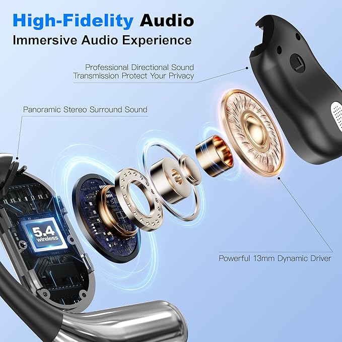 AI Translation Earbuds Real Time, 3-in-1 Translator Earbuds 134 Languages & Accents and Long Battery Life, HF Sound, Spanish/English Audífonos Traductores for Travel Business Learning, Black