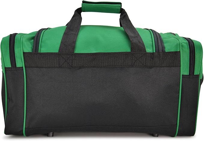 DALIX 21" Blank Sports Duffle Bag Gym Bag Travel Duffel Adjustable Strap in Green