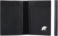 STAR VISTA Albatross Leather Travel Passport Holder, Minimalist Design, Calfskin Leather Case for Women and Men - Slim Passport Wallet, Bifold, RFID Blocking, with AirTag Holder, Black