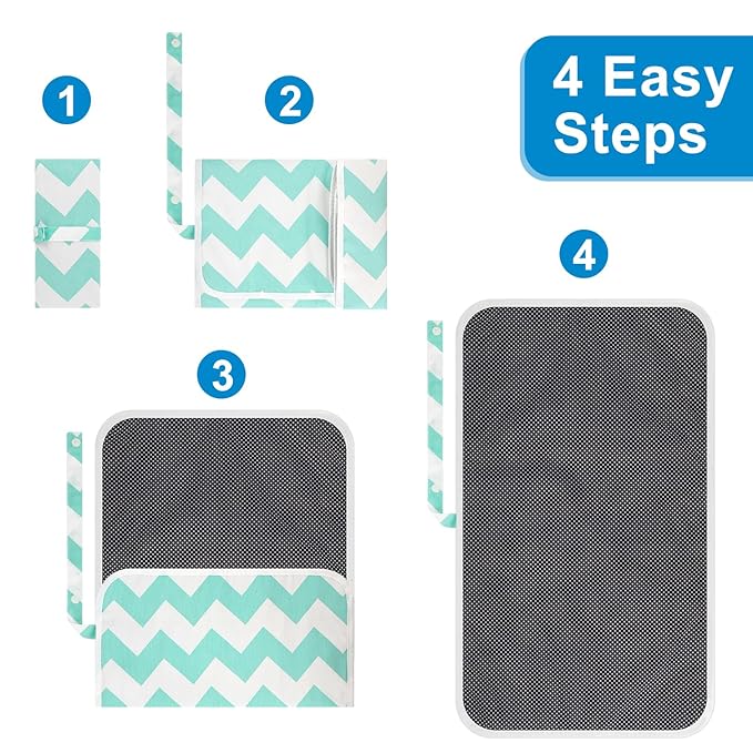 Accmor Portable Diaper Changing Pad, Waterproof Foldable Baby Changing Mat for Travel, Baby Essentials Shower Registry Gifts