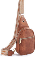 Telena Small Sling Bag for Women Leather Crossbody Fanny Packs Chest Bag for Women