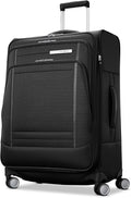 Samsonite UpLIFT Lightweight Large Checked Softside Luggage with Spinner Wheels - Expandable - Airline-Approved, Polyester Soft Suitcase for Ultra Light Travel - Black