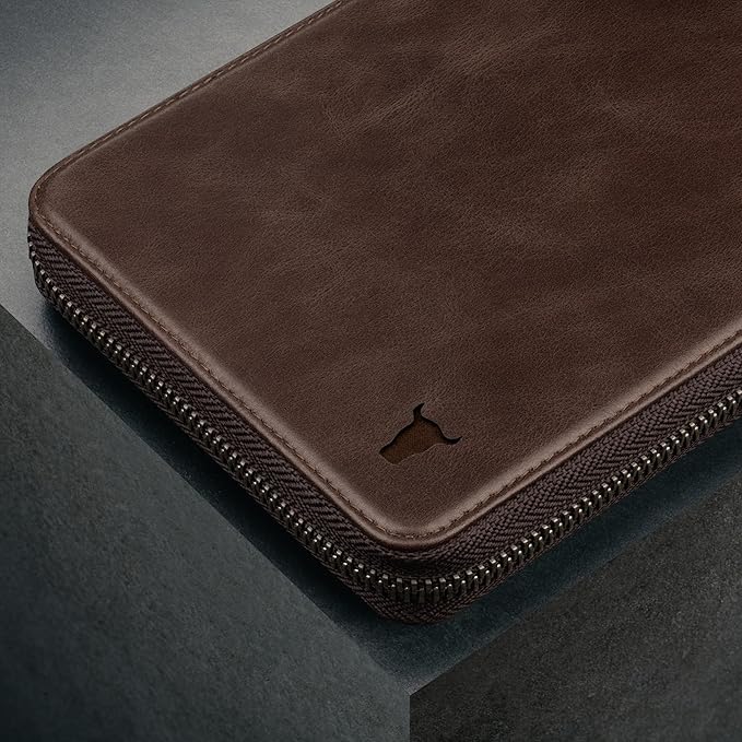 TORRO Travel Wallet – Genuine Leather Travel Organiser with Passport Holder and Detachable Cardholder