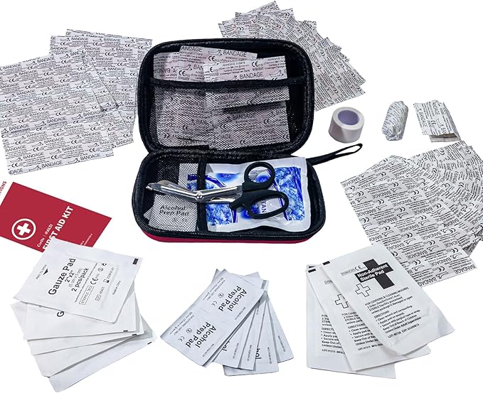 All-Purpose First Aid Kit 184 Pieces, Emergency Kit for Home, Travel, Car, Business, Worksite and Office, Portable Emergency Supplies for Minor Cuts, Scraps, Sprains & Burns