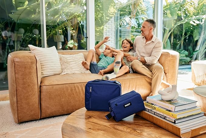 PackIt® Freezable Snack Bag, True Blue, Built with ECOFREEZE® Technology, Foldable, Reusable, Zip Closure, Designed For Keeping Snakcs Fresh On the Go, and Adults of all Ages