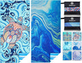 2 Pack Microfiber Lightweight Beach Towel Sand Free Quick Dry Absorbent Thin Compact Towels for Swimming Pool Camping Beach Accessories Large Easy Pack Travel Things for Vacation Essentials Gift
