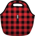 Sok It LunchTote Zippered Bag Insulated Neoprene Caddy (Buffalo Check, Large 4.5 Quart Lunch Tote)