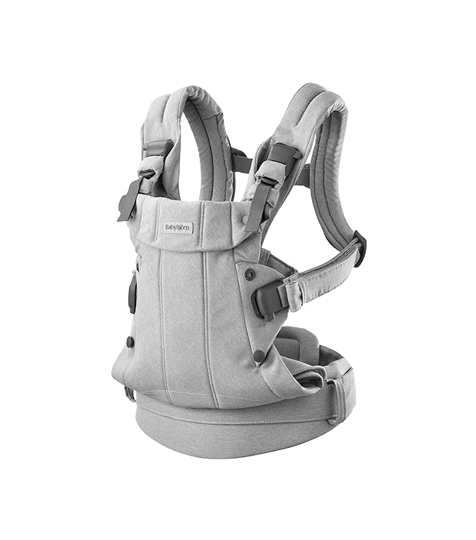 BabyBjörn Baby Carrier Harmony, Light Gray, Woven Mélange, 3-in-1 Ergonomic Baby Carrier, Newborn, Facing-in, Outward-Facing, and Back Carrying Positions Supported (7-40 lbs), Newborn to Toddler