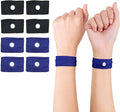 Cozyhealth Motion Sickness Wristband, Anti-Nausea Acupressure Wrist Band for Nausea Relief, Dizziness and Vomiting from Car Boat Flying Travel Sickness for Adults and Kids (Black/Dark Blue, 4 Pairs)