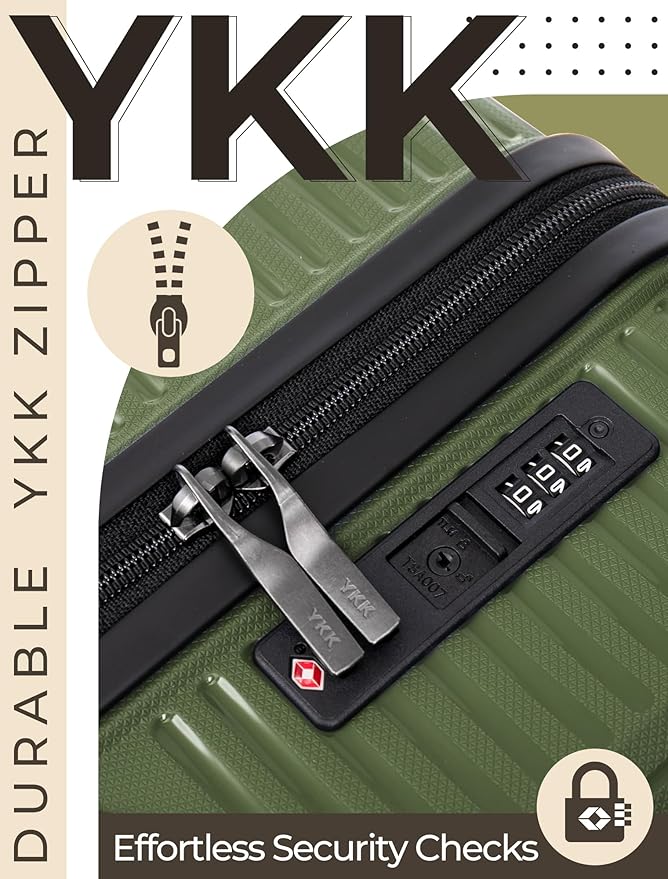 Luggage Sets 5 Piece, Suitcases with Wheels, Hardshell Suitcase Set, PP Carry on Luggage Set with TSA Lock, Travel Luggage