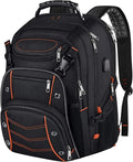 VECKUSON 18.4 Laptop Backpack for Men, 55L Extra Large Gaming Laptops Backpack with USB Charger Port,TSA Friendly Flight Approved and RFID Anti-Theft Pocket