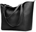 KALIDI Large Tote Bag Vegan Leather Casual Zipper Work Bag Weekender Hobo for Women 23L Oversize Shoulder Travel Purse