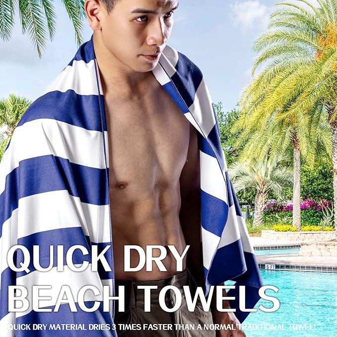 Your Choice Microfiber Quick Dry Sand-Free Beach Towel for Adults & Kids (67x35 Inch, 60x30 Inch) - Oversized, Compact, Lightweight, Absorben