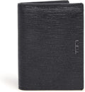 TUMI - Nassau L-Fold - Card Holder Wallet for Men & Women - With ID Window - Nappa Leather Material -Embossed Black