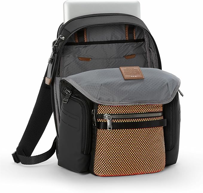 TUMI - Alpha Bravo Navigation Backpack - Everyday Travel Backpack - Fits Up to 15" Laptop - 16.0" X 14.0" X 7.3" - Red/Lime Chameleon