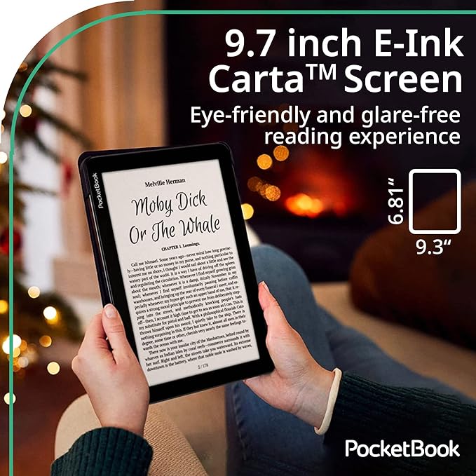 PocketBook InkPad Lite | E-Book Reader with Large E-Ink Screen 9.7ʺ | Glare-Free & Eye-Friendly E-Reader | Wi-Fi | Adjustable SMARTlight | Micro-SD Slot | E-Readers for Kids, Adults & Seniors