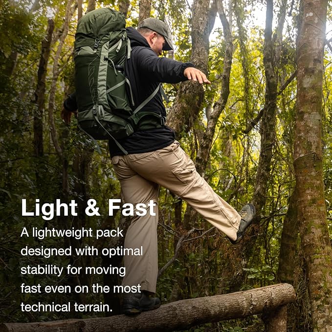 Osprey Talon 44L Men's Lightweight Hiking Backpack with Hipbelt, Green Canopy/Pine Leaf, S/M