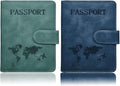 Passport Holder for Travel Essentials, 2 Pack Rfid Passport Cover for Women Men