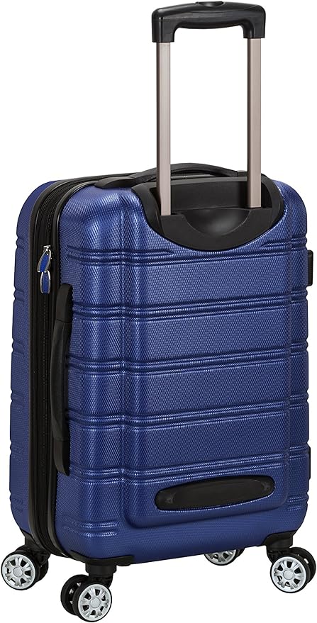 Rockland Melbourne Hardside Expandable Luggage with Spinner Wheels, Blue, 2 Piece (20/28)