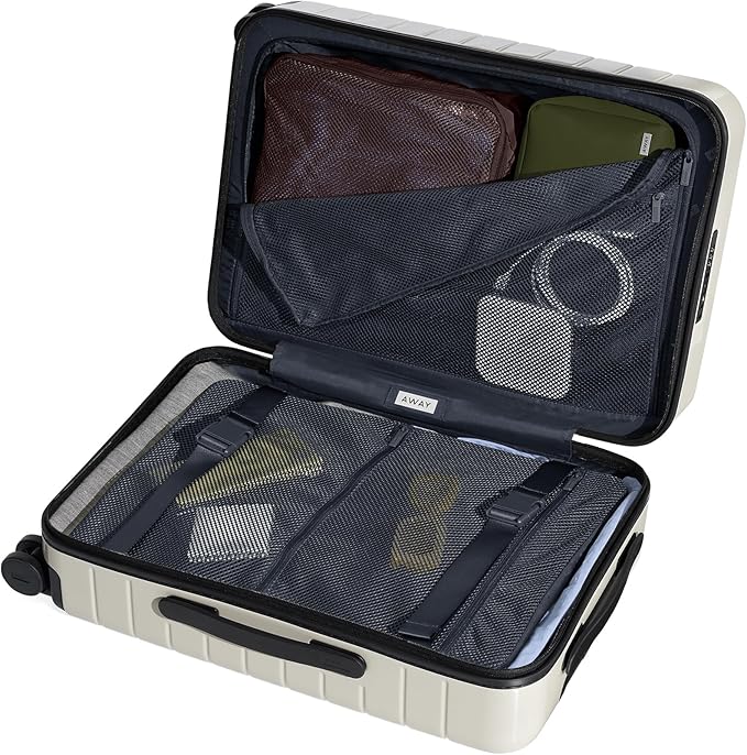 Away Bigger Carry-On Luggage, Lightweight Hardside Large Suitcase with Spinner Wheels, TSA Lock, Airline Approved, Salt White