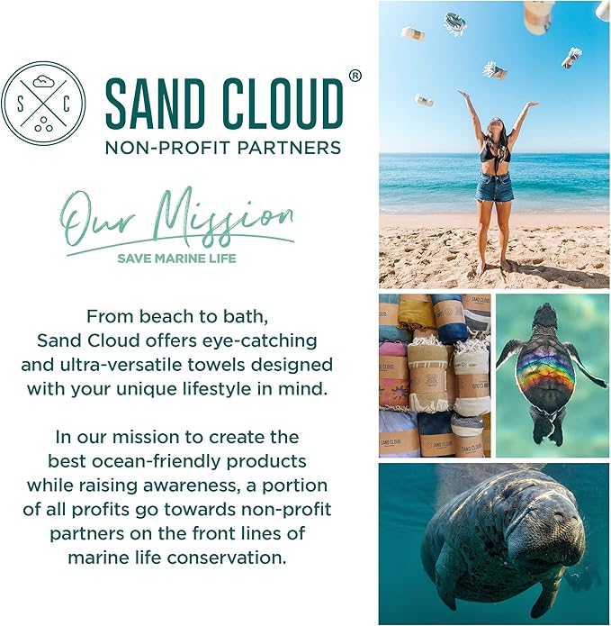 Sand Cloud Turkish Beach Towel - Sand Free - 100% Organic Turkish Cotton Yarn - Quick Dry Towel for Beach, Picnic Blanket or Throw - As Seen on Shark Tank - Flower Mandala Grape