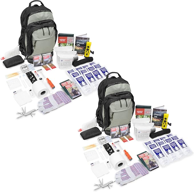 Urban Survival Bug-Out Bag/Go Bag and Disaster Survival Supplies for up to 6 People | Survival Kit for Wildfires, Hurricane, Civil Unrest & More