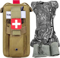 Tourniquet Pouch (Israeli Bandage + Pouch), Portable IFAK Pouch Small Trauma Medical Kit Tactical First Aid Pouch, Emergency EMT for Camping and Hiking (Tan)