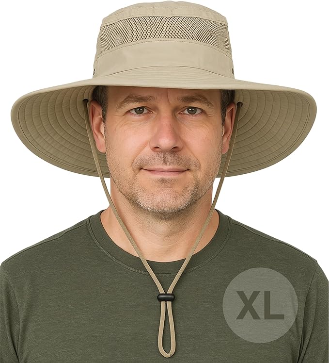 GearTOP Safari Sun Hat for Men and Sun Hats for Women UV Protection UPF 50+ Hiking, Gardening, Fishing
