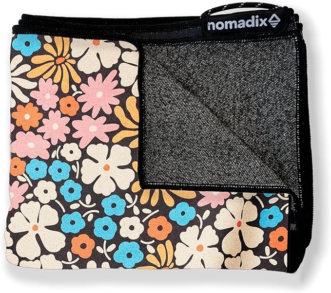 Nomadix Original Towel - Perfect for Beach, Pool, Travel, Camping, Yoga - Made with Recycled Materials - Super Absorbent - Sand Resistant - Hula Multi - 72.5x30