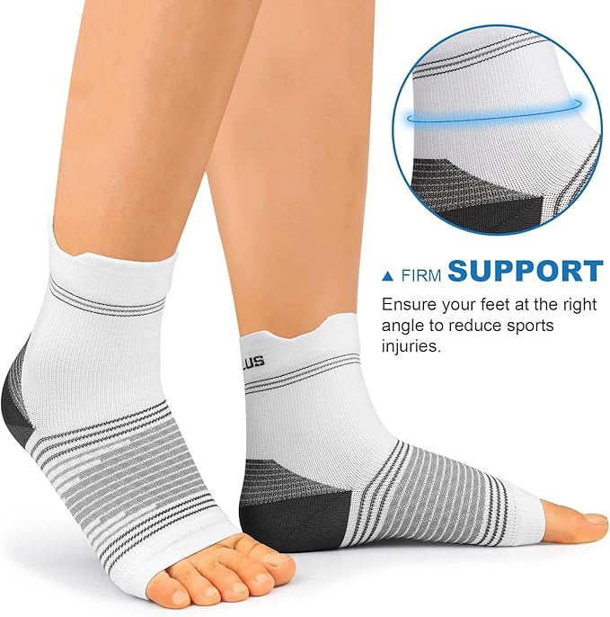 PAPLUS Ankle Brace Compression Socks (6 Pairs) for Men and Women. Plantar Fasciitis Socks with Foot Arch Support for Pain Relief