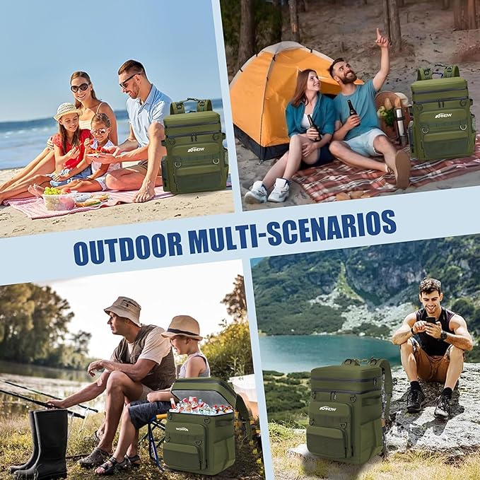 Backpack Cooler Insulated Leak Proof for Men Women 50 Cans Soft Cooler Backpack Insulated Waterproof Large Capacity Coolers Bag Portable for Lunch Camping Travel Picnic Hiking