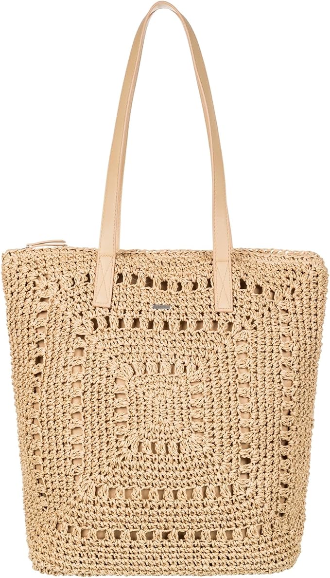Roxy Women's Beach Tote Bag | Travel | Vacation | Straw | Lightweight | Breathable