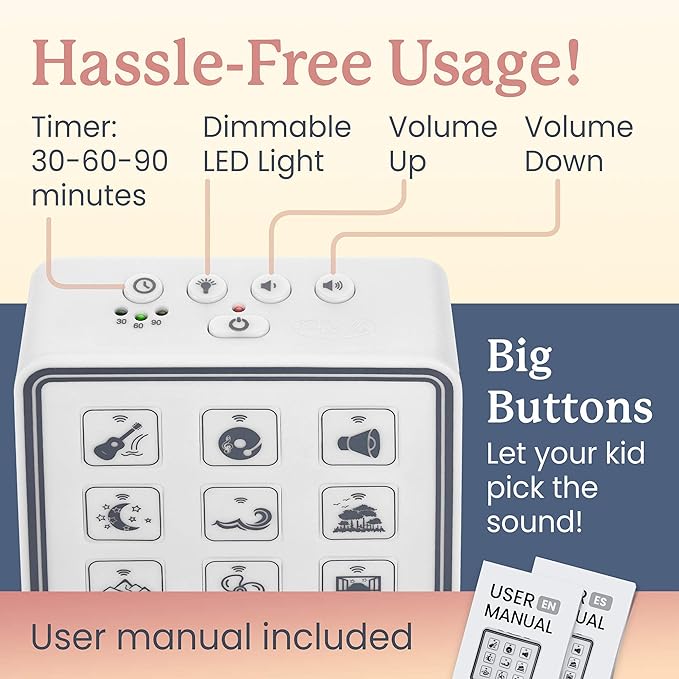Plug In White Noise Sound Machine for Baby Sleep & Adults, Hallway & Bathroom Noise Blocker, Outlet Sound Machine for Office Privacy & Home Use with Adjustable Night Light & Memory Function by Calm Me