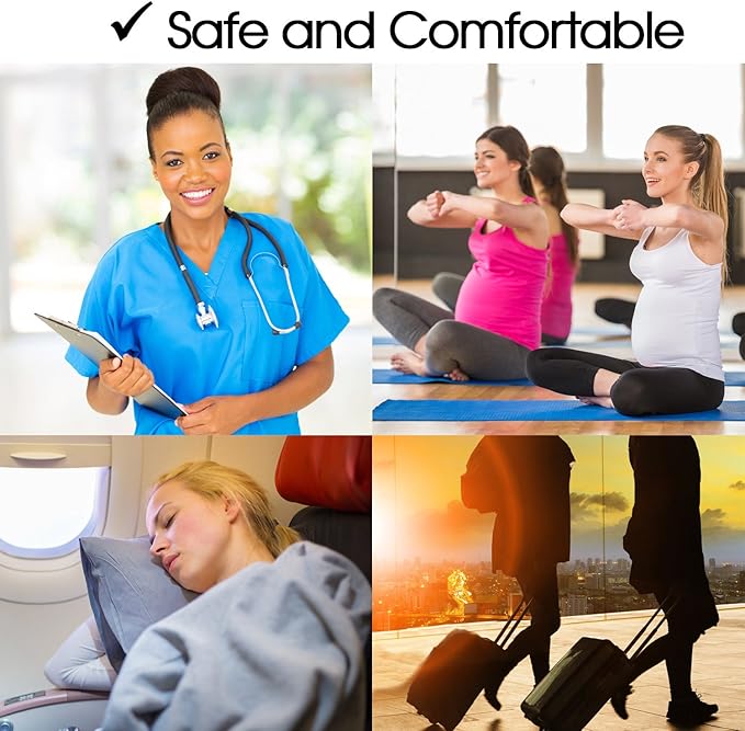 Cotton Compression Socks for Women & Men. 15-20 mmHg Support Knee-High Navy Blue M/L