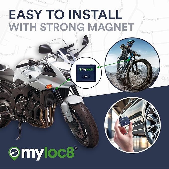 GPS Tracker for Vehicles with Magnet– 4G LTE Real-Time Location Device with App, Built-in SIM, 14-Day Battery – Anti-Theft GPS Tracker for Car, Motorcycle, Scooter, Bike - 4-Mo Subscription Incl
