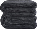 L'AGRATY Knitted Weighted Blanket - 60"x80" 20lbs Cooling Chunky Knit Heavy Blanket for Adults Braided Crochet Throw Thick Cable Yarn Knit Decorative No Beads Evenly Weighted Machine Washable
