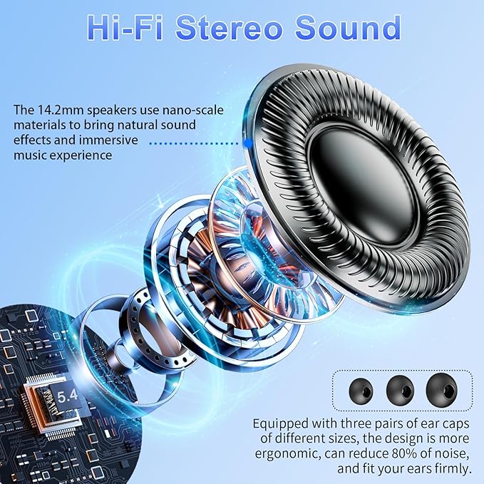 AI Translation Earbuds Real Time with Audio and Video Calls, 164 Language/7 Translation Modes Translator Earbuds Bluetooth 5.4 with APP, 48H AI Ear Buds Translator Device for Business/Learning, Gold